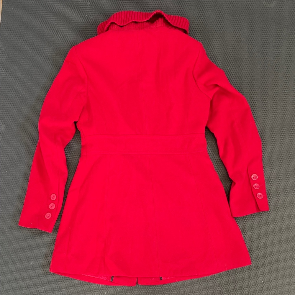 Forever XXI Red Button-Up Coat Sz M - Picture 12 of 12